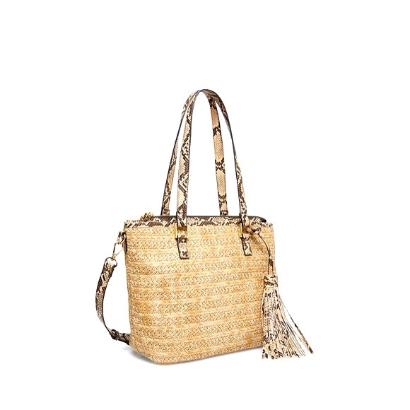NEW! Rattan Steve Madden Woven Snakeskin‎ Purse - Picture 2 of 8